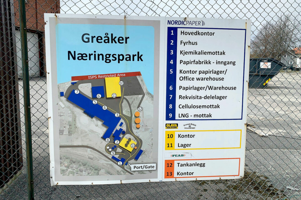 Nordic Paper holder til i Greåker næringspark i Viken (tidligere Østfold).