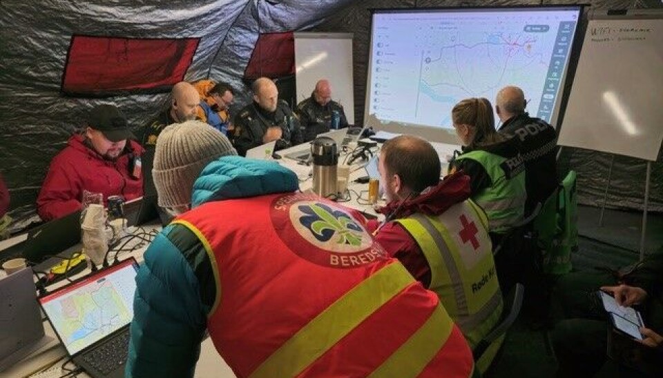 Øvelse med bruk av felles aksjonsstøtteverktøy i Trøndelag politidistrikt.